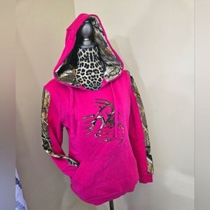 Pink and Camouflage Hoodie